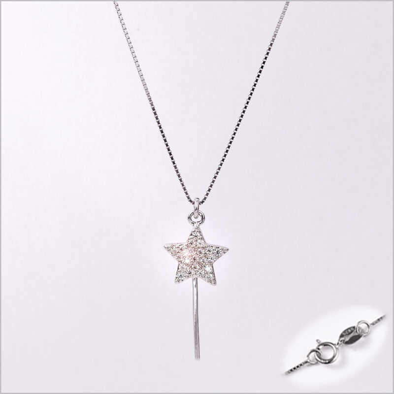 Collana Donna Stella in Argento 925 con zirconi