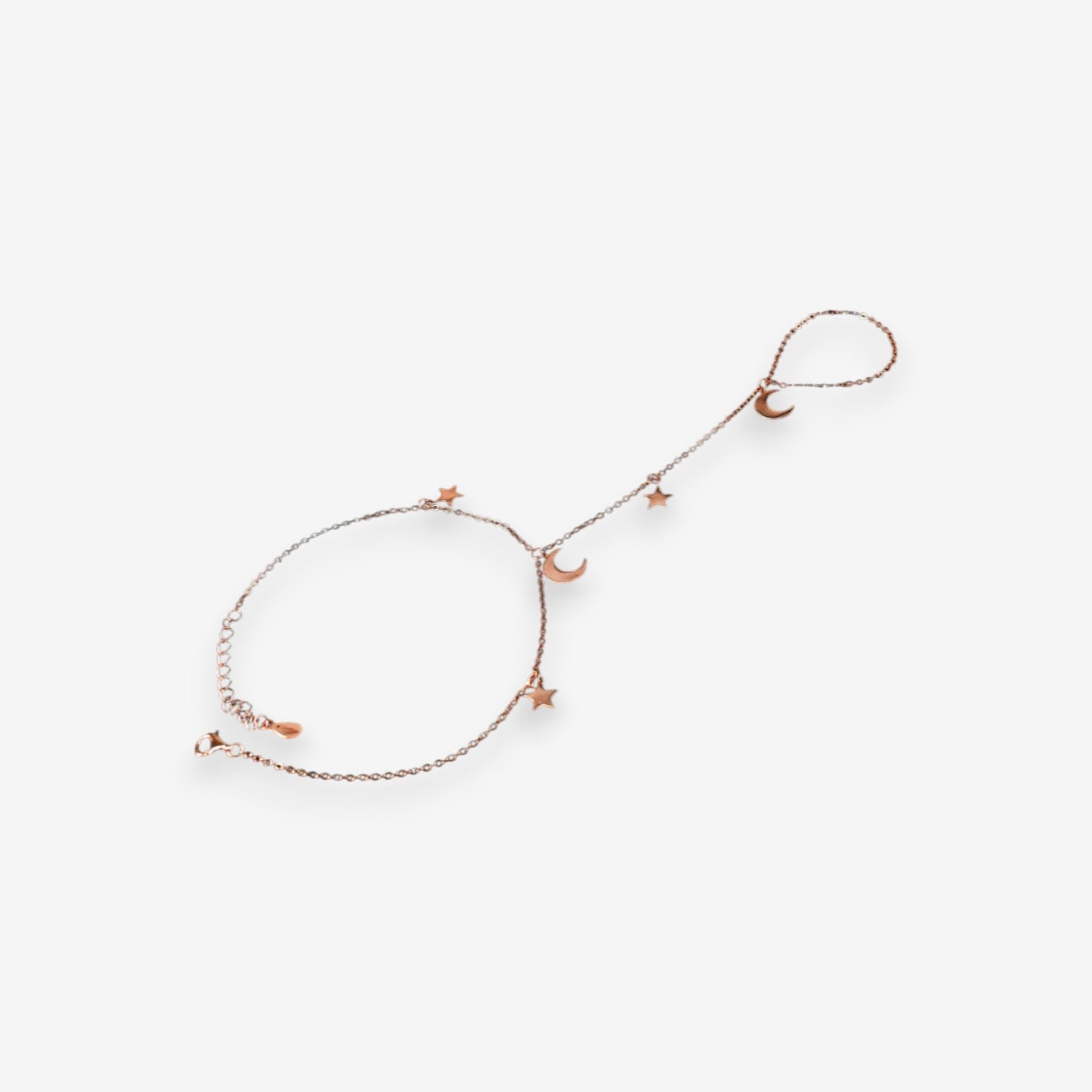 Bracciale Donna baciamano in Argento 925 con stelle e luna