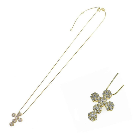 Collana Croce in Argento 925 con zirconi