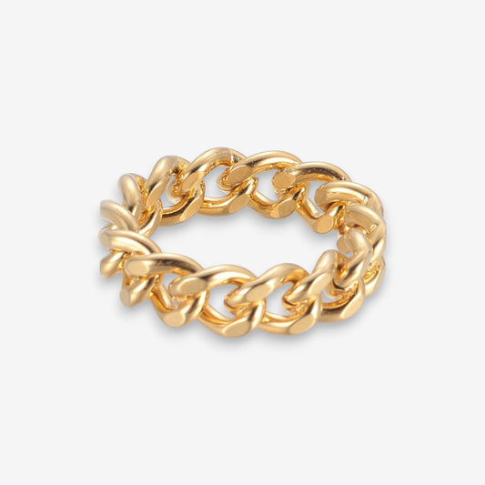 Anello Donna Chain in Acciaio Inox Oro Regolabile