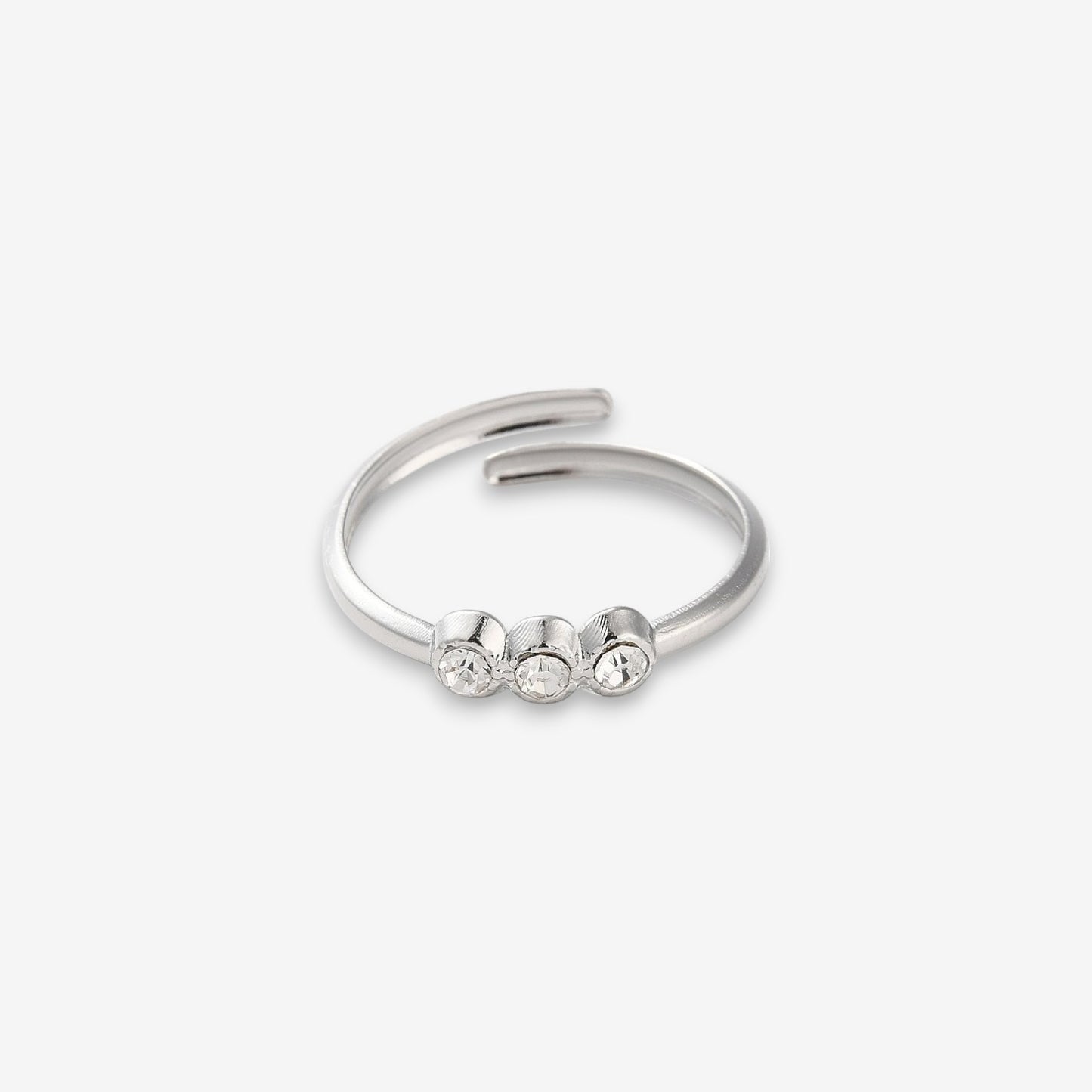 Anello Donna Strass in Acciaio Inox Regolabile