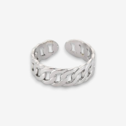 Anello Donna Catena in Acciaio Inox Regolabile