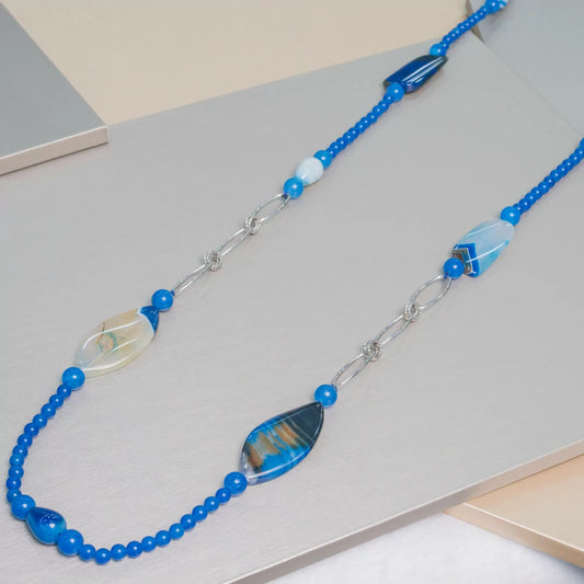 Collana Donna lunga con pietre dure
