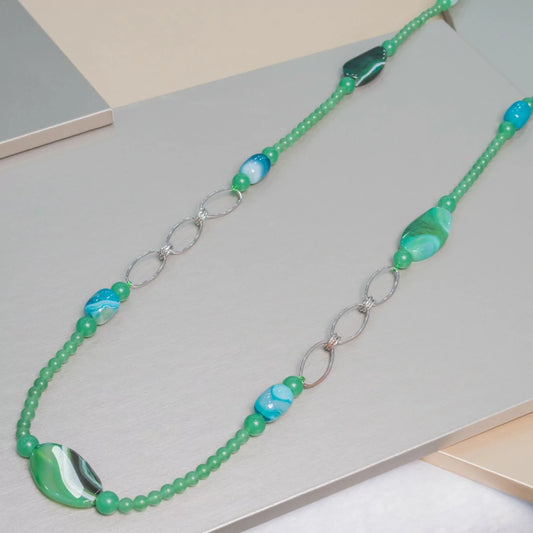 Collana Donna lunga con pietre dure