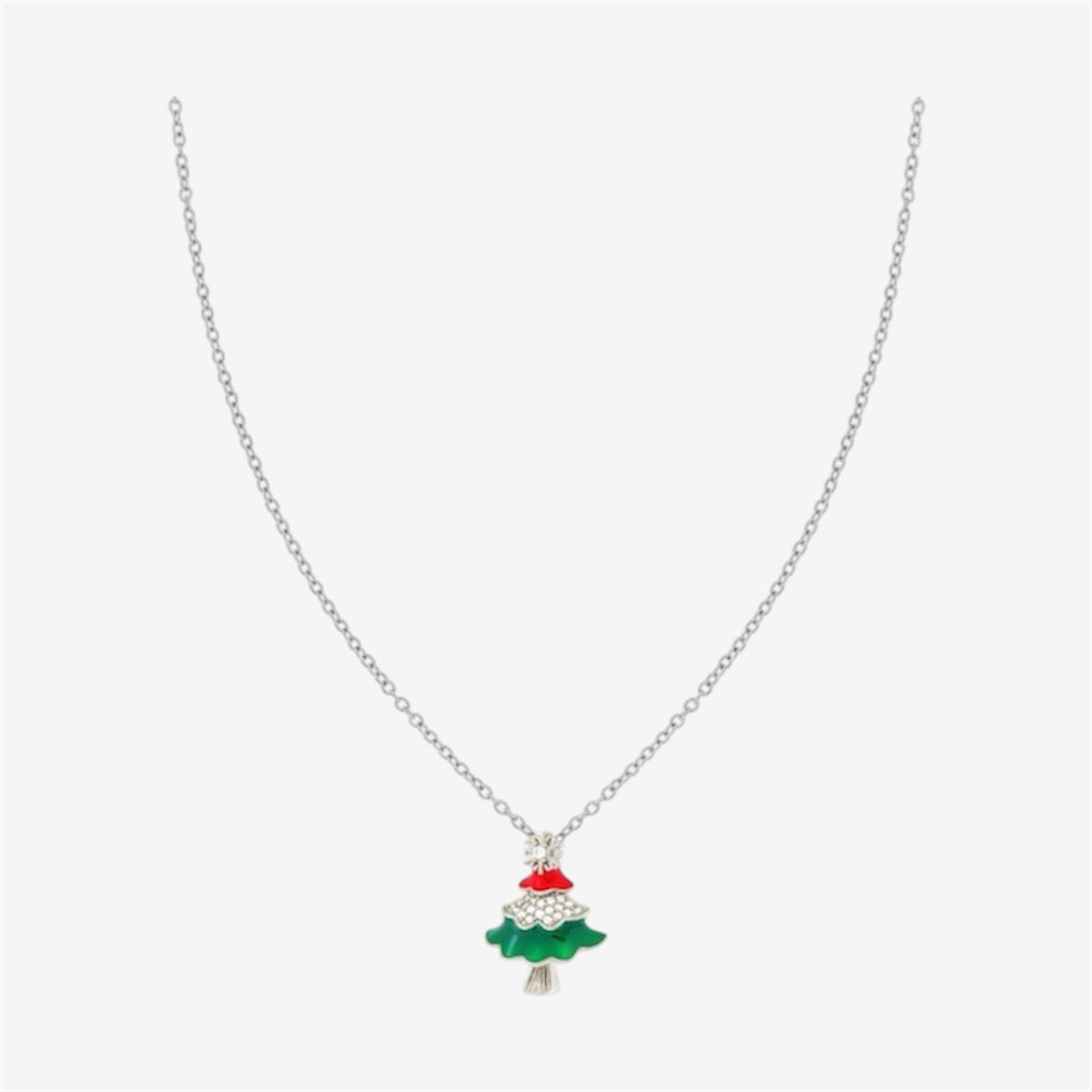 Collana Donna in Acciaio Inox con Albero di Natale
