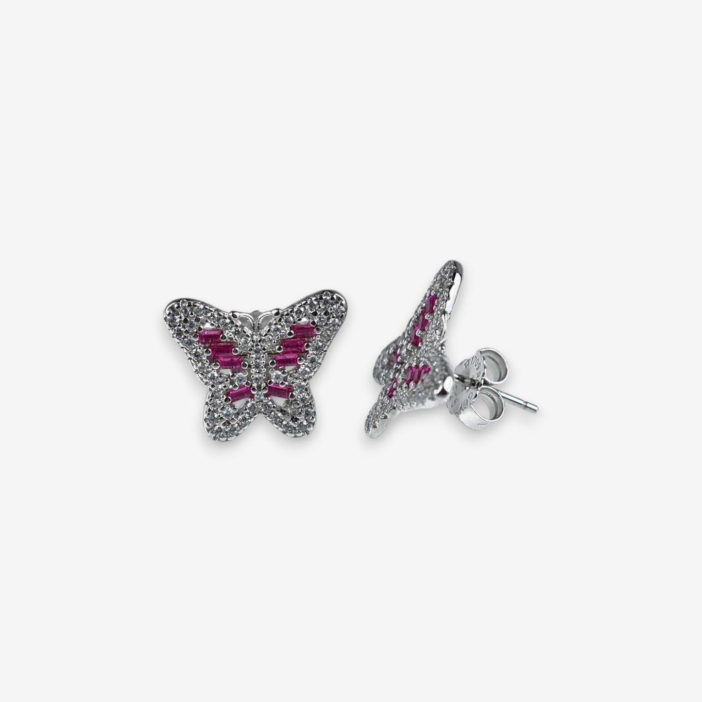 Orecchini Donna Farfalla in Argento 925 con zirconi