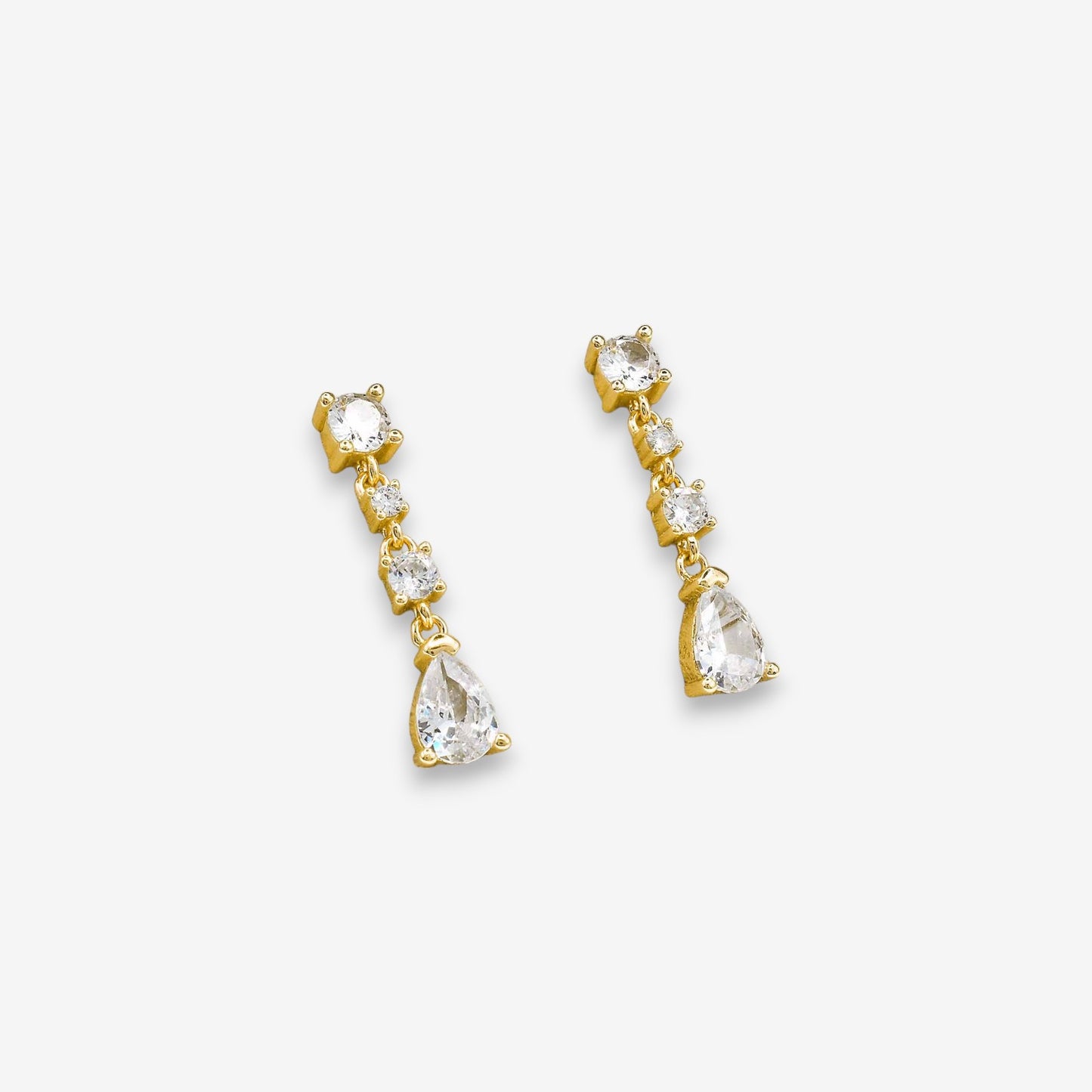Orecchini Donna Pendenti in Argento 925 con zirconi a goccia