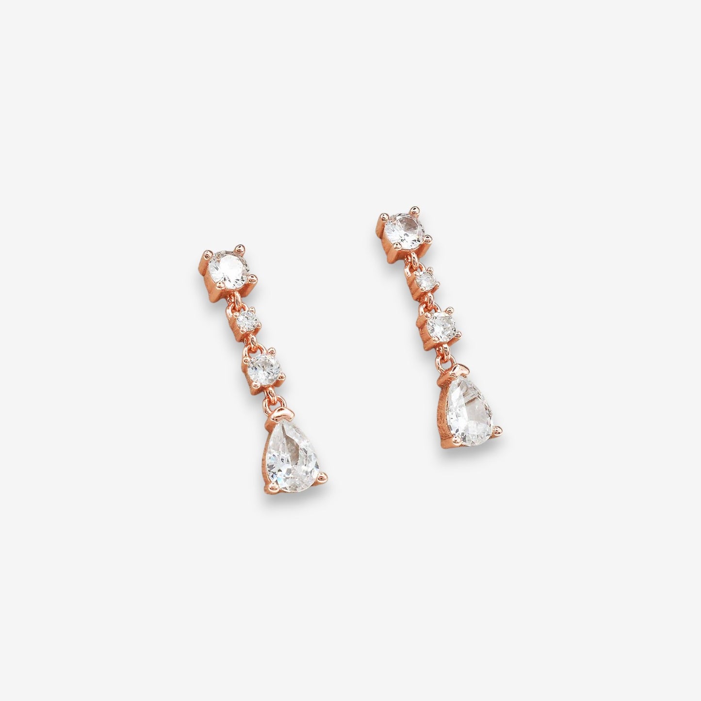 Orecchini Donna Pendenti in Argento 925 con zirconi a goccia