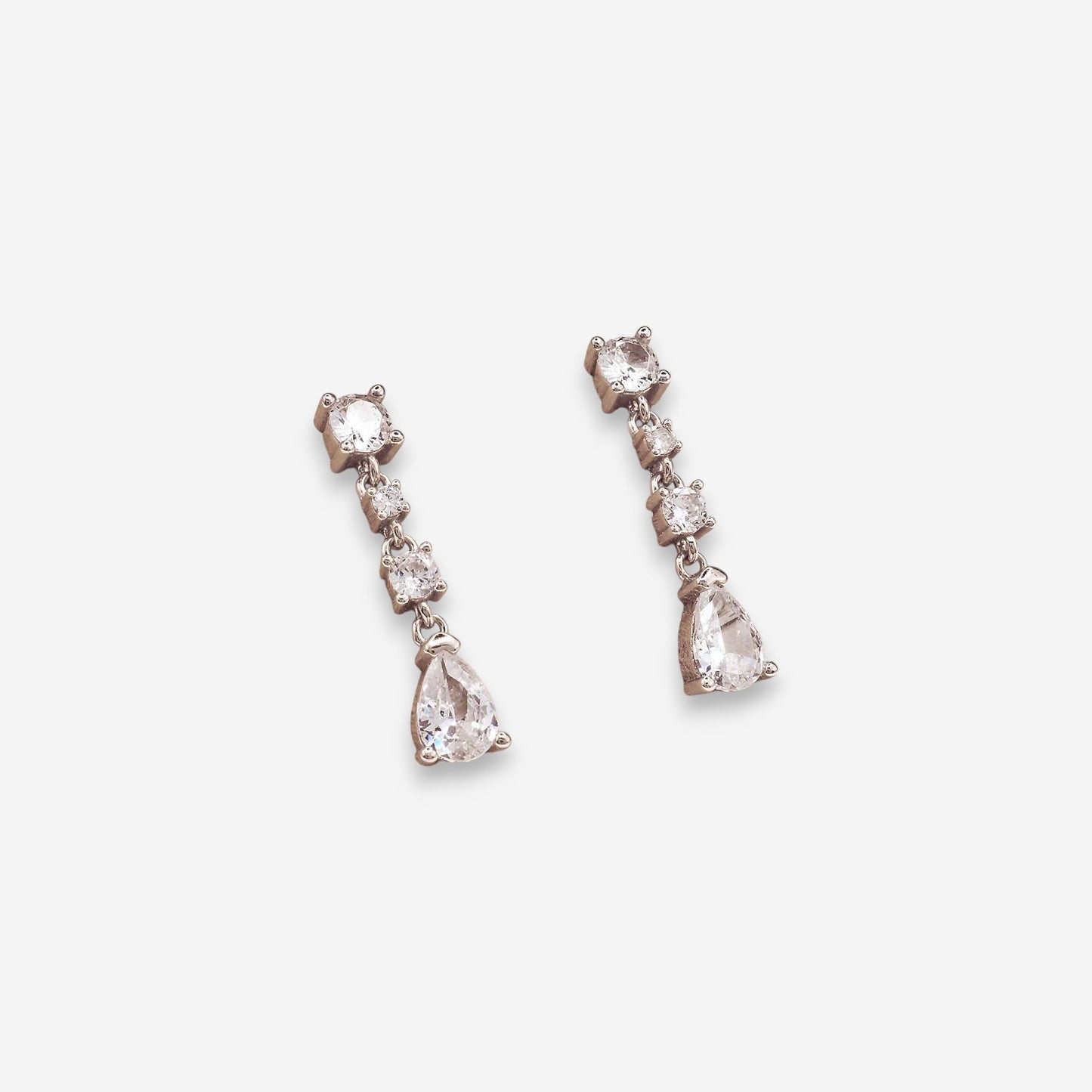 Orecchini Donna Pendenti in Argento 925 con zirconi a goccia