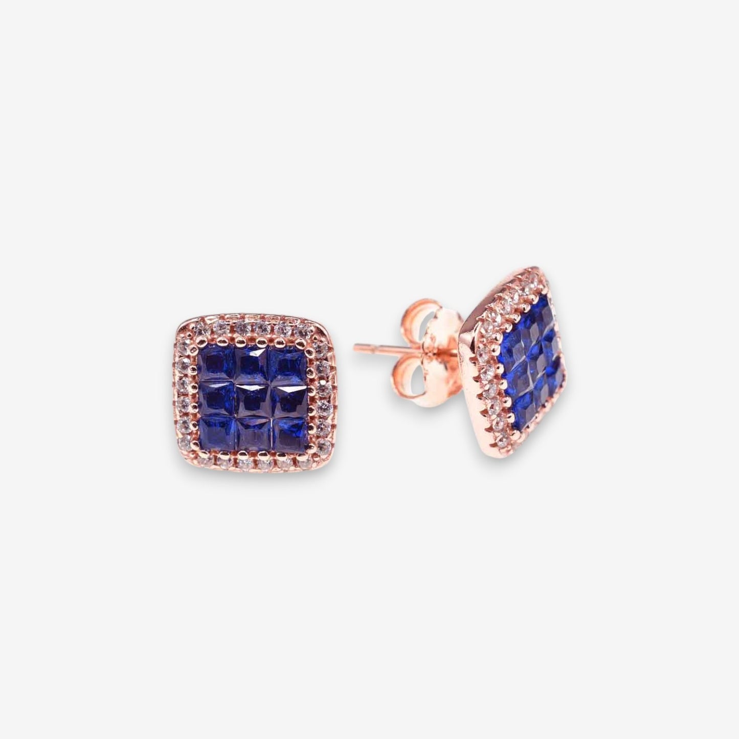 Orecchini Donna Square in Argento 925 con zirconi