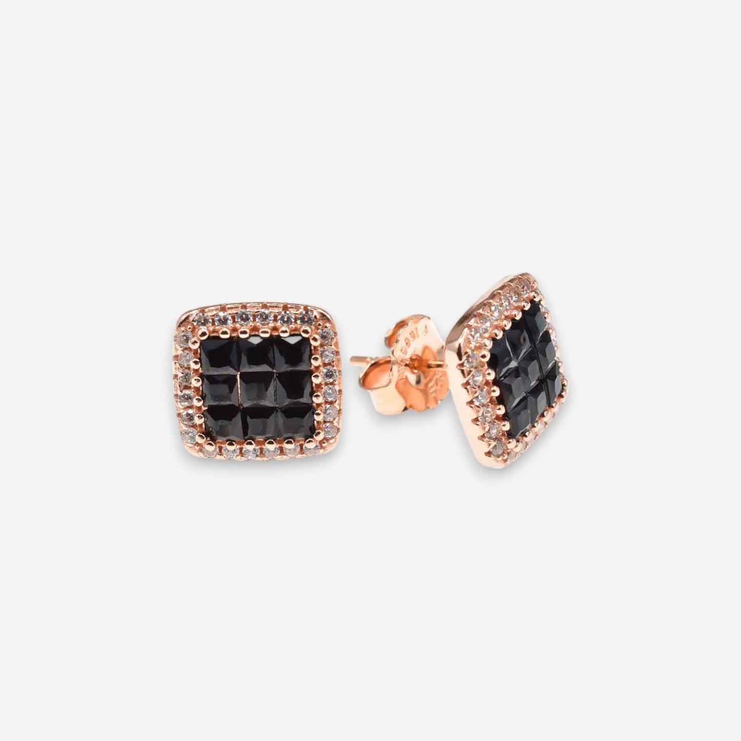Orecchini Donna Square in Argento 925 con zirconi