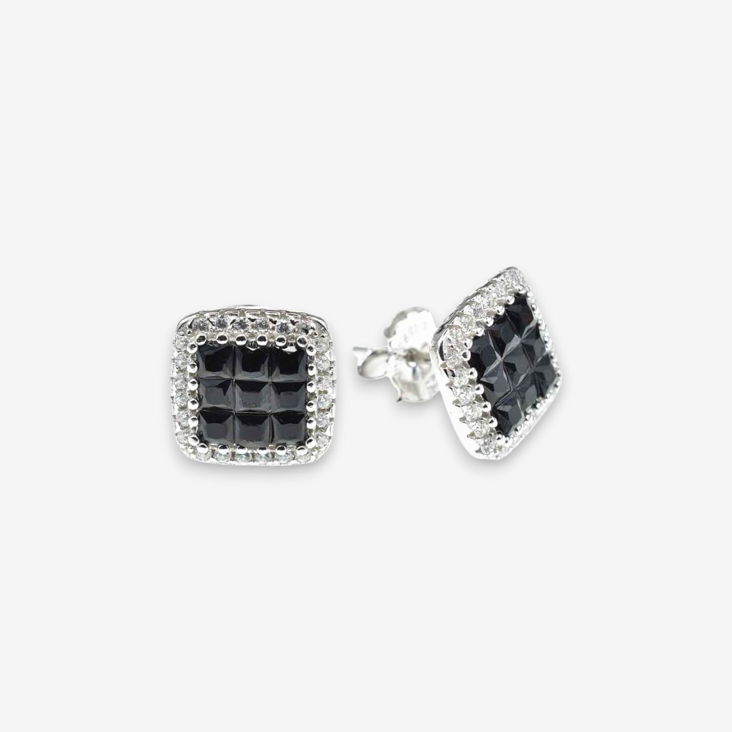 Orecchini Donna Square in Argento 925 con zirconi