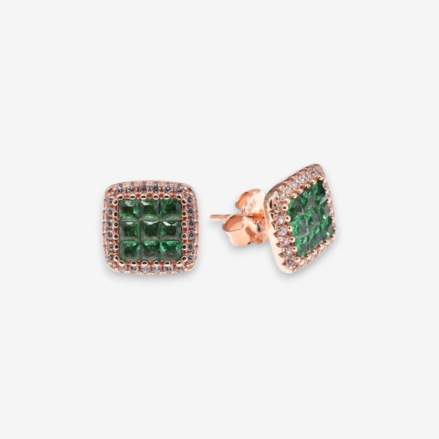 Orecchini Donna Square in Argento 925 con zirconi