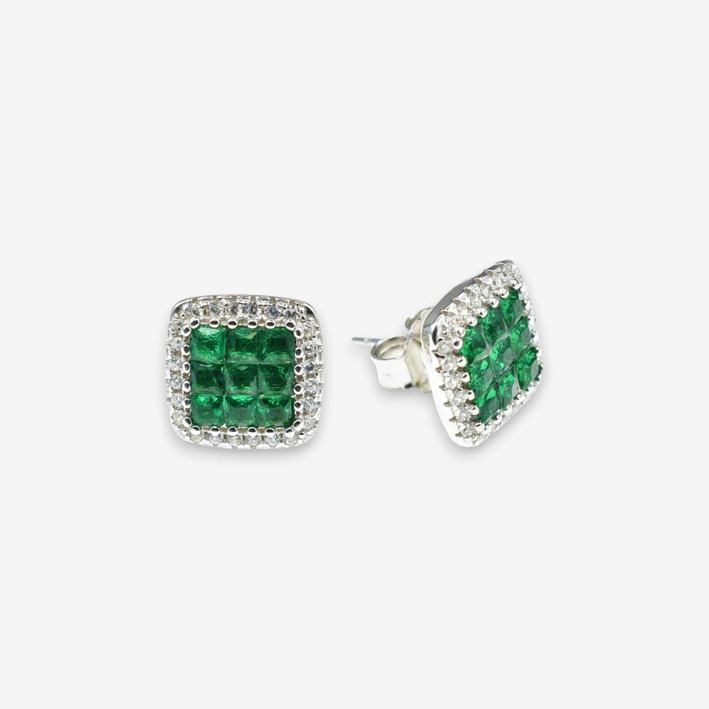 Orecchini Donna Square in Argento 925 con zirconi