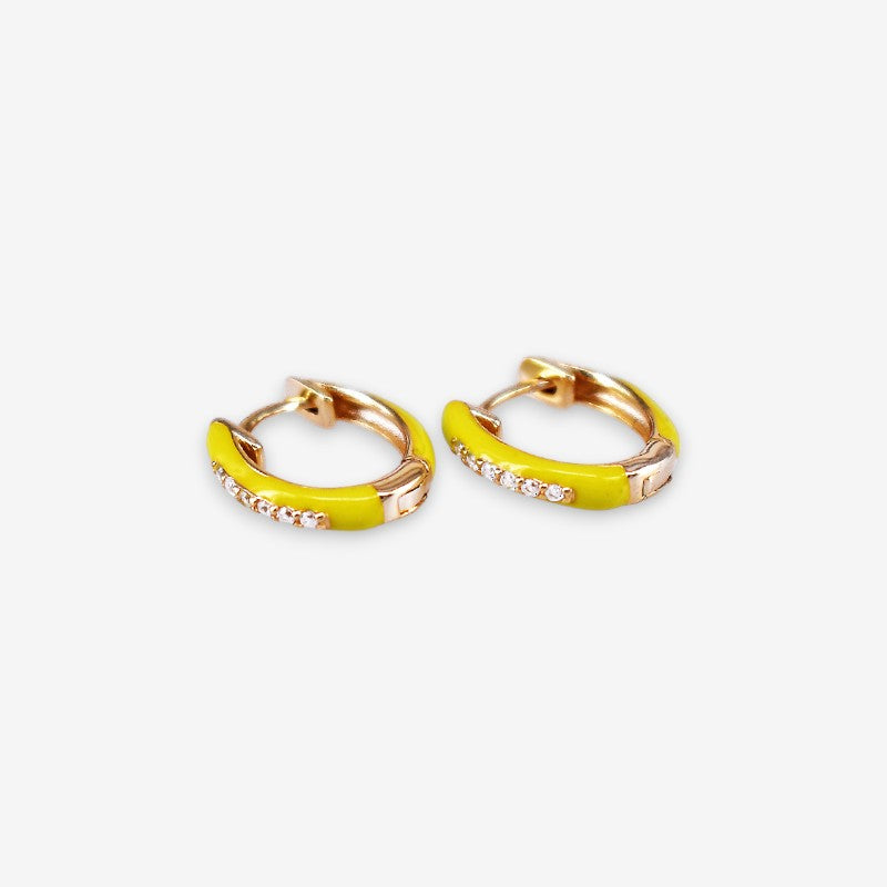 Orecchini Donna in Argento 925 a maglia ovale smaltati