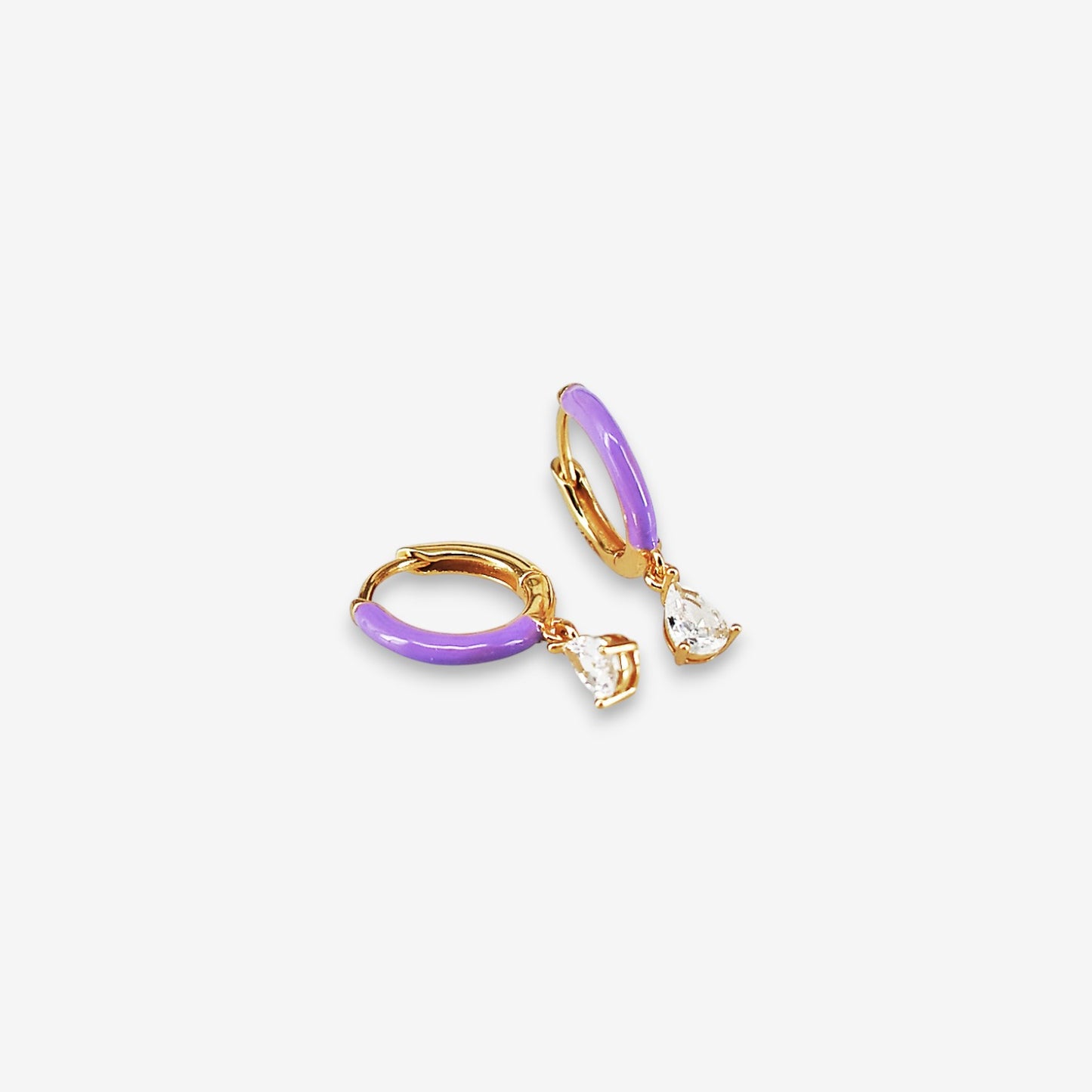 Orecchini Donna in Argento 925 smaltati con pendente a cuore