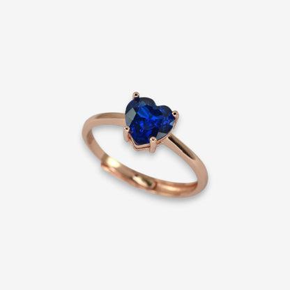 Anello Donna Cuore Dell'Oceano in Argento 925 Regolabile