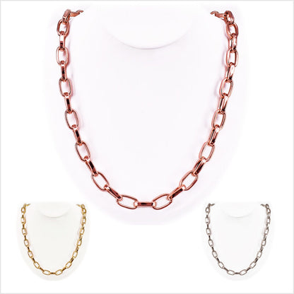 Collana a maglia ovale in Argento 925