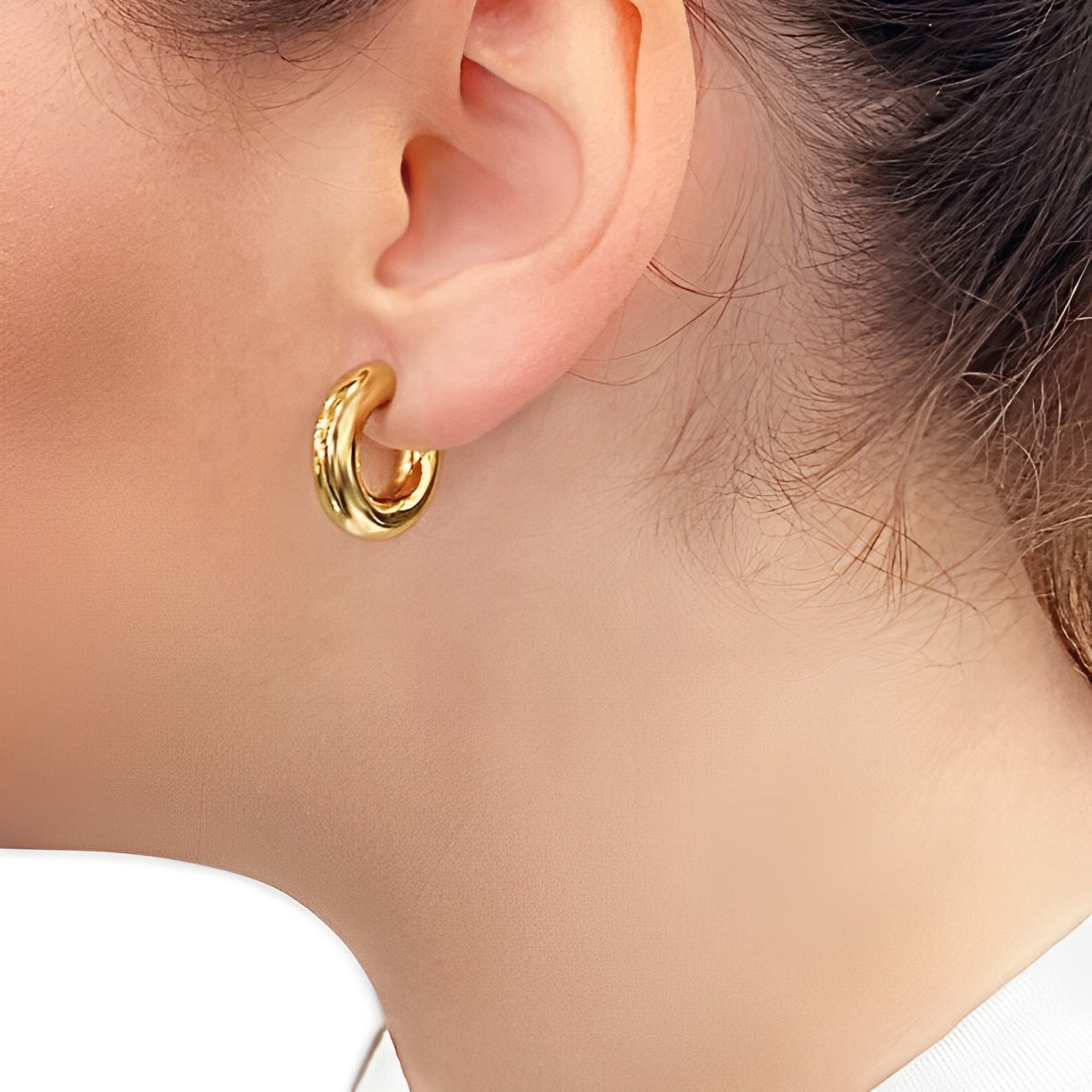 Orecchini Donna a semicerchio in Argento 925 20 mm