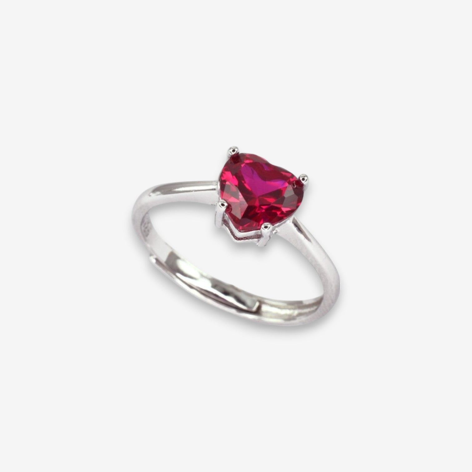 Anello Donna Cuore Dell'Oceano in Argento 925 Regolabile