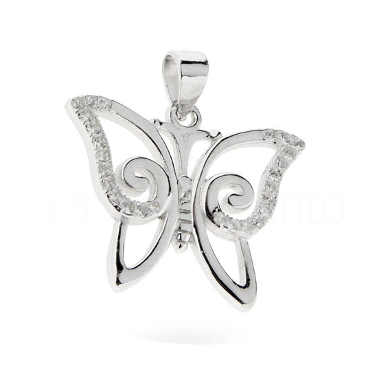 Ciondolo a forma di Farfalla con Zirconi