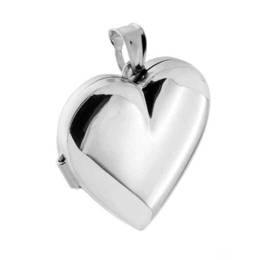 Ciondolo Portafoto a forma di Cuore bombato,con lavorazione liscia e lucida, apribile, con interno due piccoli contenitori uguali e coincidenti.<BR>Perfetti per custodire i ricordi pi belli!!<BR>Made in Italy