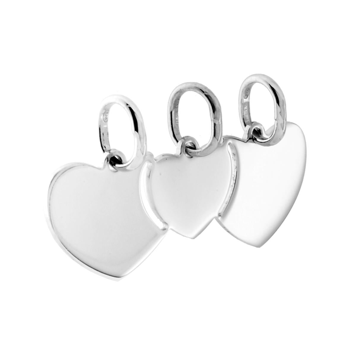 Ciodolo a forma di Cuore Spezzato che si spezza con lavorazione Liscia e Lucida.<BR>Made in Italy