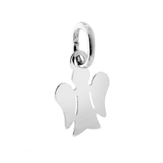 Ciondolo a forma di Angelo con lavorazione liscia e lucida.<BR>Made in Italy