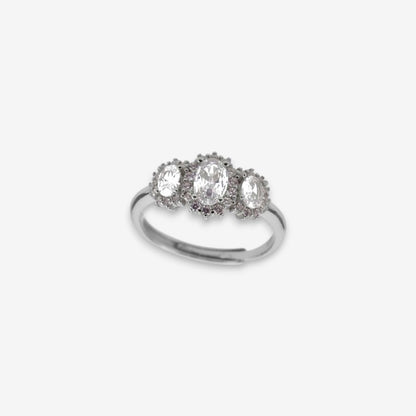 Anello Donna Trilogy in Argento 925 con zirconi