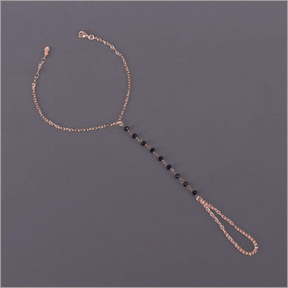 Bracciale baciamano in Argento 925 con zirconi neri