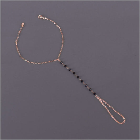 Bracciale baciamano in Argento 925 con zirconi neri