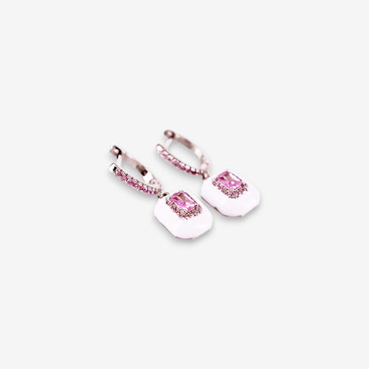 Orecchini Donna in Argento 925 smaltati con zirconi
