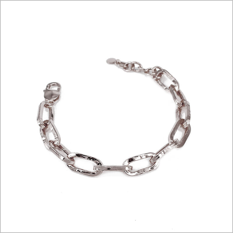 Bracciale a maglia rettangolare in Argento 925