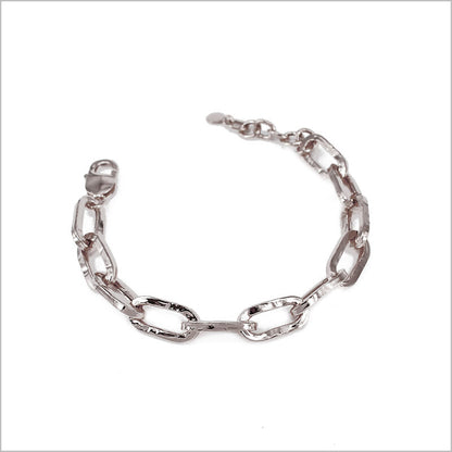 Bracciale a maglia rettangolare in Argento 925