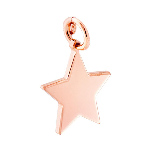 Ciondolo a forma di Stella con finitura piatta liscia e lucida.<BR>Made in italy<BR>
