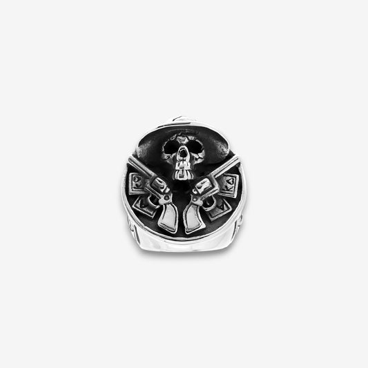 Anello Uomo Maxi Chevalier in Acciaio Inox con Teschio