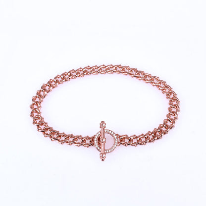 Bracciale Chain in Argento 925 con zirconi