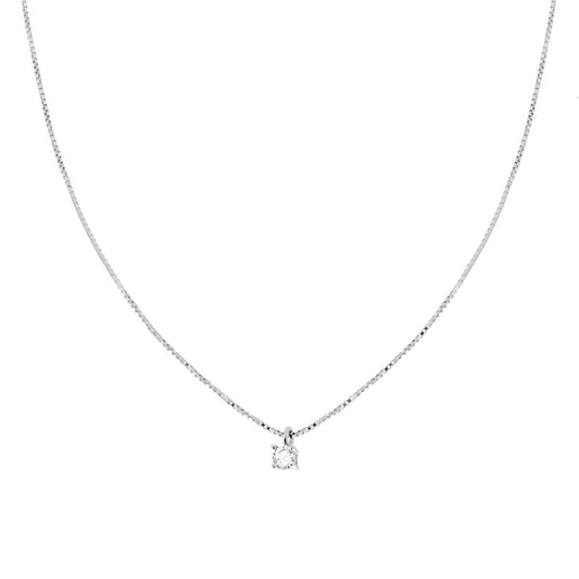 Collana catena Veneziana Diamantata con Punto Luce mm 3 in ARGENTO 925 Galvanica Rodio