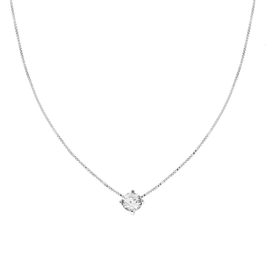 Collana catena Veneziana Diamantata con Punto Luce mm 5 in ARGENTO 925 Galvanica Rodio