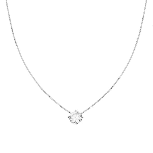 Collana catena Veneziana Diamantata con Punto Luce mm 6 in ARGENTO 925 Galvanica Rodio