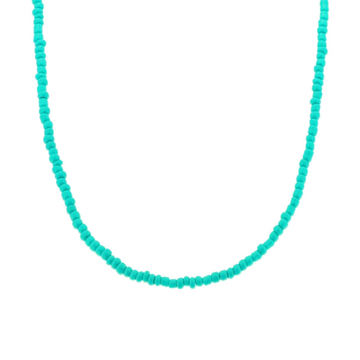 Collana con Perline Turchese in ARGENTO 925 Galvanica Rosa