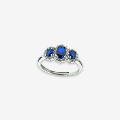 Anello Donna Trilogy in Argento 925 con zirconi