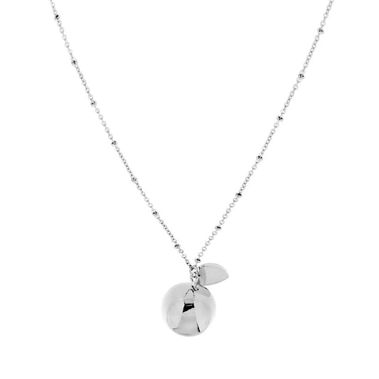 Collana Catena Forzatina Diamantata con Chiama Angeli mm 20 e Cuore in ACCIAIO