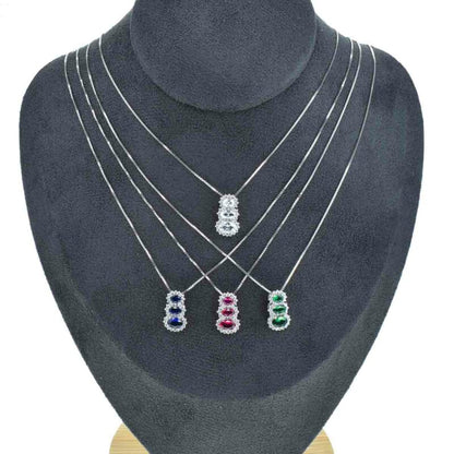 Collana in Argento 925 con ciondolo zirconato