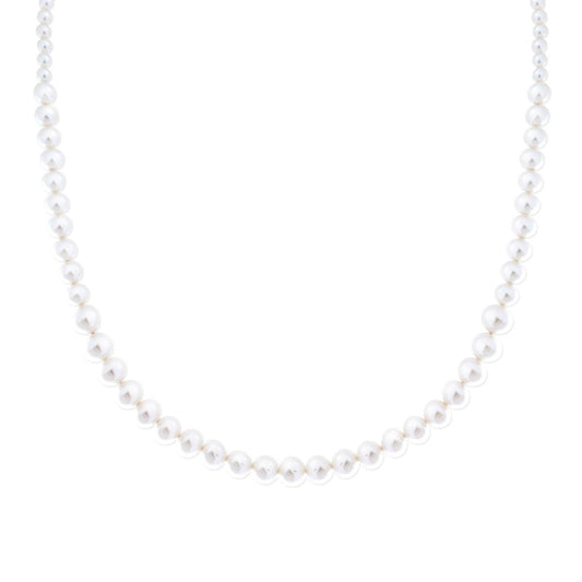 Collana Perla Degrade in Vetro perlato con filo e chiusura in ARGENTO 925 Galvanica Oro