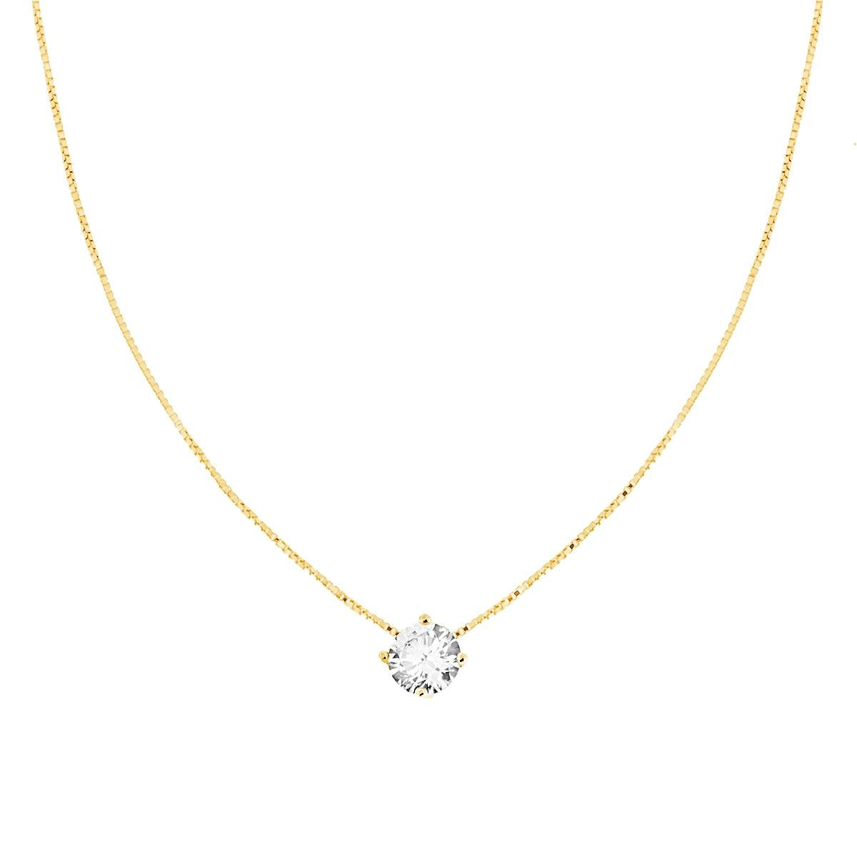 Collana catena Veneziana Diamantata con Punto Luce mm 6 in ARGENTO 925 Galvanica Oro