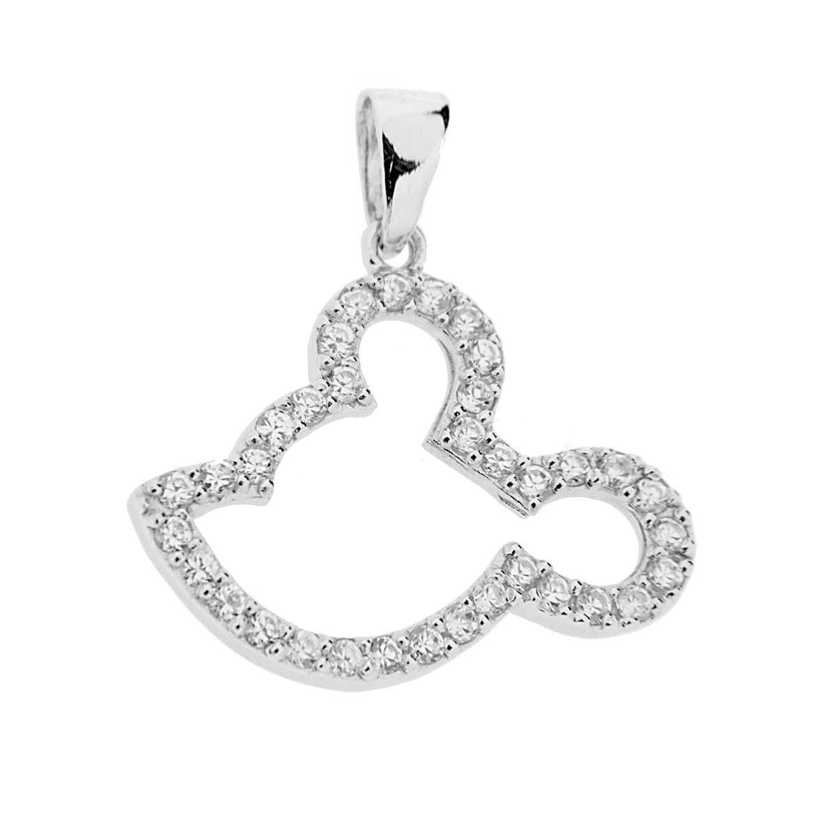 Ciondolo a forma di Topolino con Zirconi