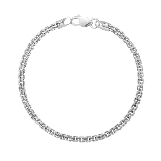 Bracciale Catena Veneziana Diamantata in ARGENTO 925