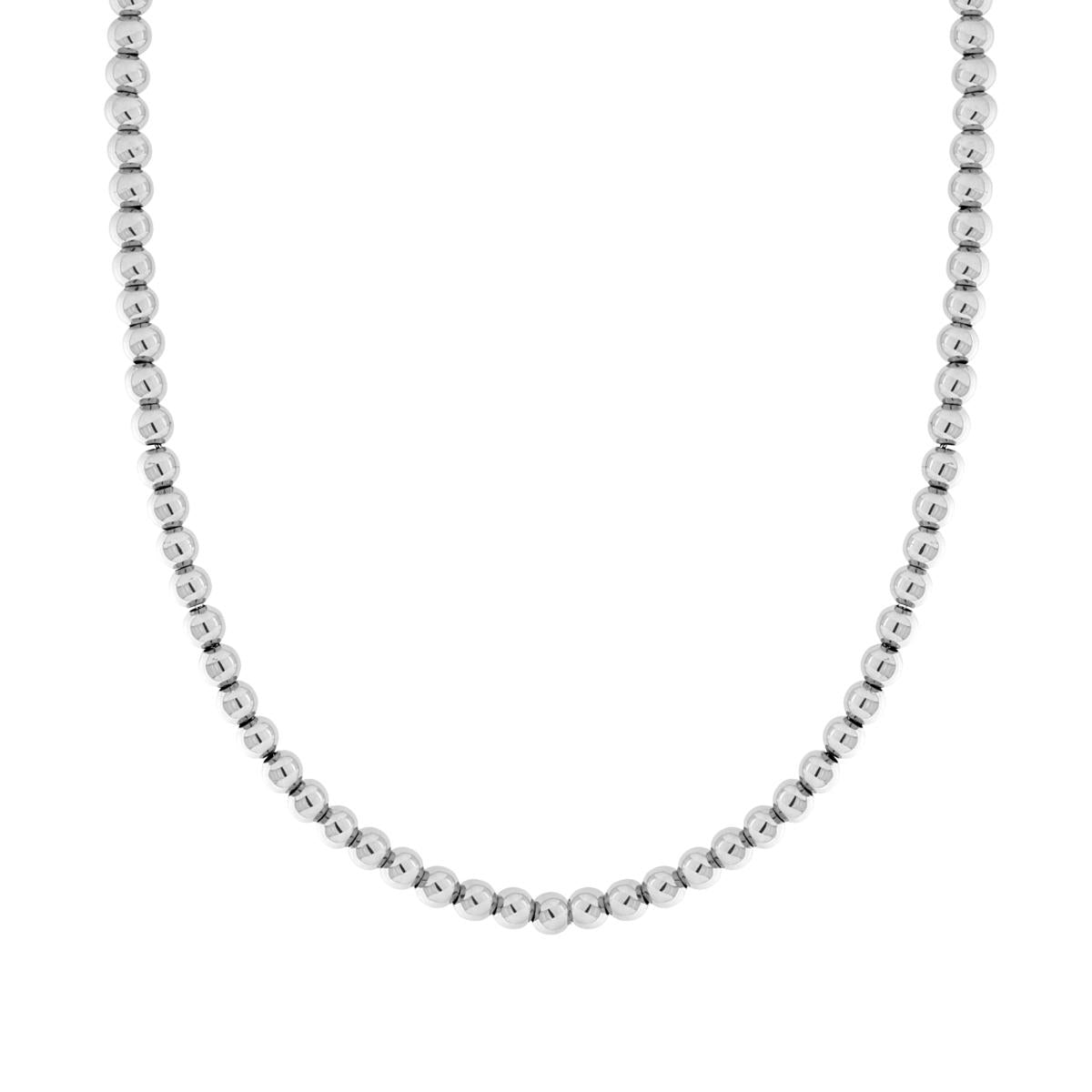 Collana Catena di Palline mm 6 in ACCIAIO