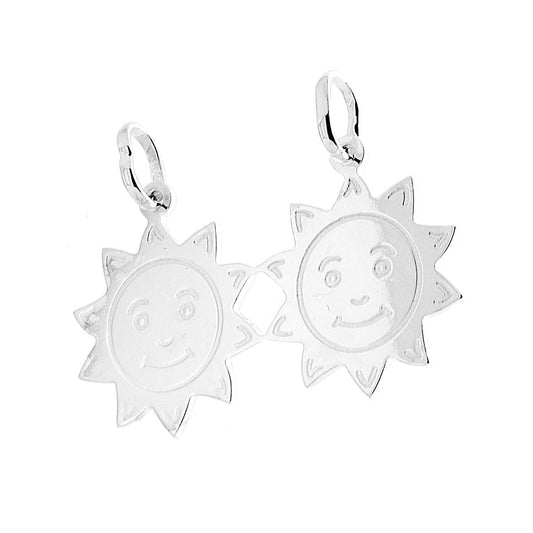 Ciodolo a forma di Sole che si spezza con lavorazione Liscia e Lucida.<BR>Made in Italy